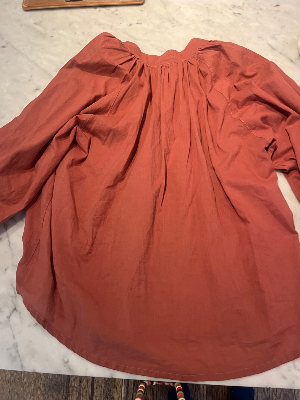 Women's Rust Button-Front Blouse - Picture 2 of 3